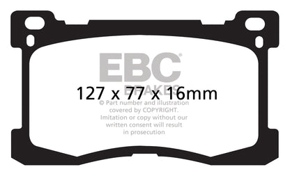EBC Yellowstuff Front Brake Pads - DP41882R
