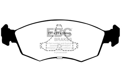EBC Redstuff Front Brake Pads - DP3605/2C