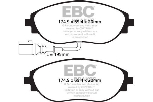 EBC Greenstuff Front Brake Pads - DP22127