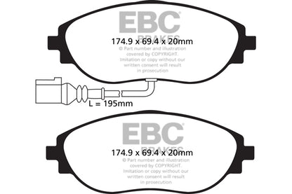 EBC Redstuff Front Brake Pads - DP32127C