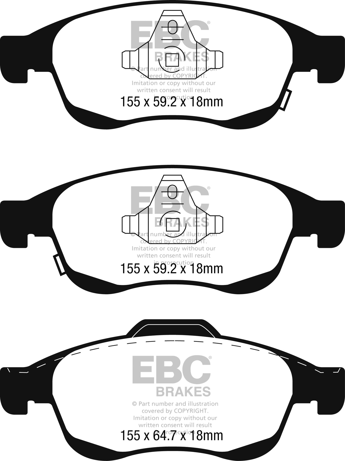 EBC Ultimax Front Brake Pads - DPX2247