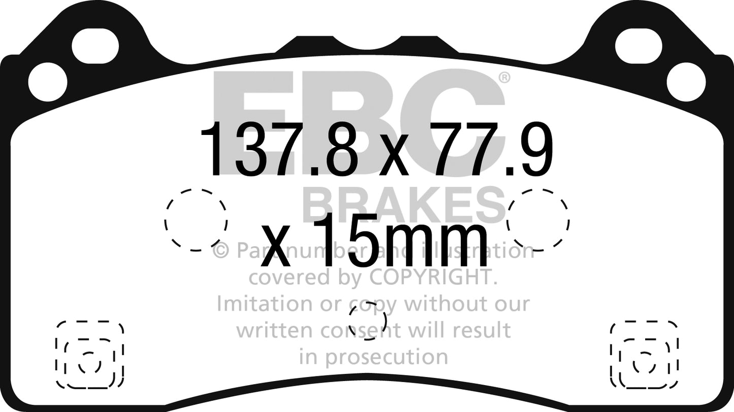 EBC Yellowstuff Front Brake Pads - DP42274R