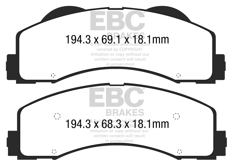 EBC Yellowstuff Front Brake Pads - DP43034R