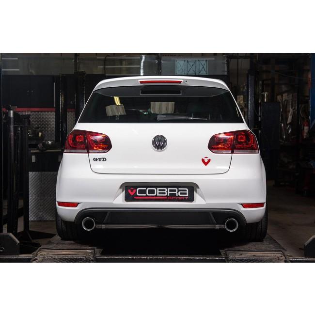 Cobra Venom Box Delete GTI Style Cat Back Performance Exhaust - VW Golf GTD Mk6 (09-13)