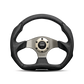 Momo Eagle Steering Wheel - Black Leather Steering Wheel - Anthracite Centre 350mm
