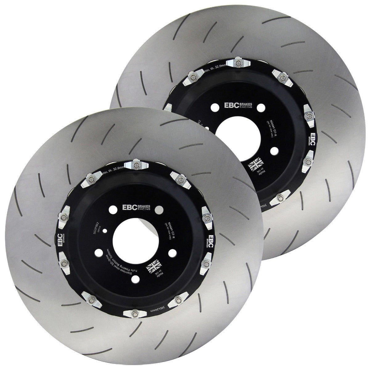 EBC Racing 2 Piece Floating SG Grooved Front Brake Discs - SG2F006