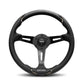 Momo Gotham Steering Wheel - Black Leather 350mm 90mm Dish*