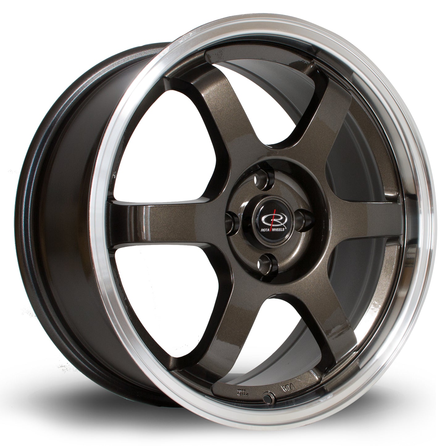 Rota Grid - 17x7.5 | 4x100 | ET45 | Gunmetal/Polished Lip