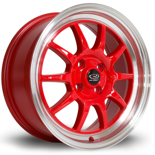 Rota GT3 - 16x7 | 4x100 | ET40 | Red/Polished Lip