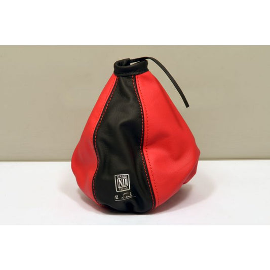 Nardi Leather Gear Gaiter - Black and Red Leather