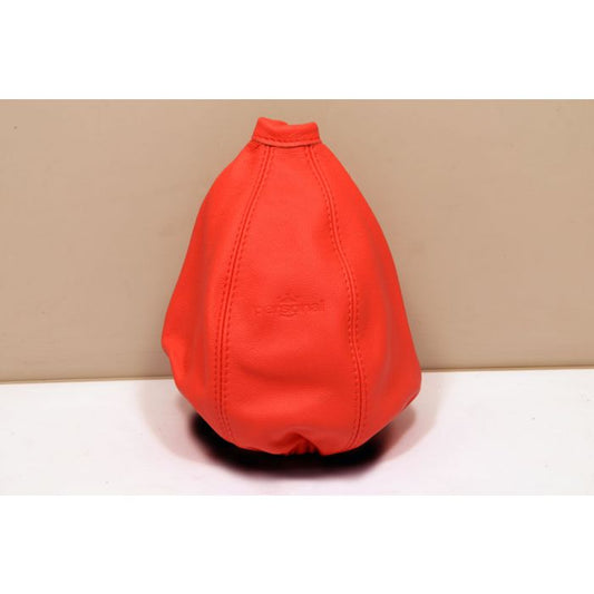 Personal Leather Gear Gaiter - Red Leather with Red Stitching