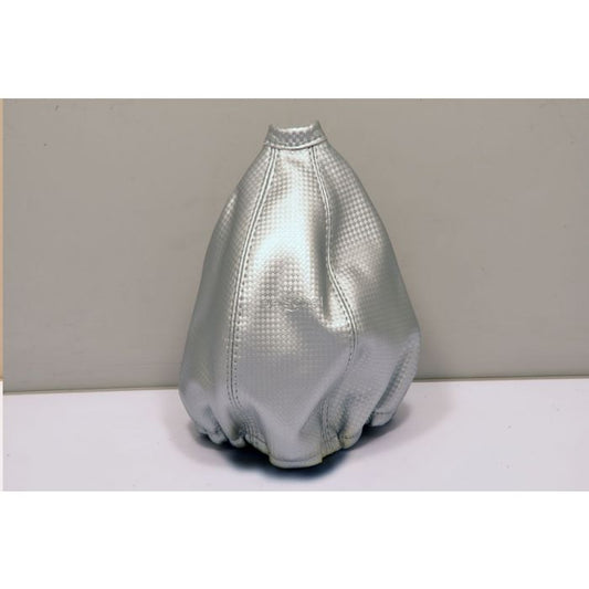 Personal Leather Gear Gaiter - Inox Silver Leather with Silver Thread