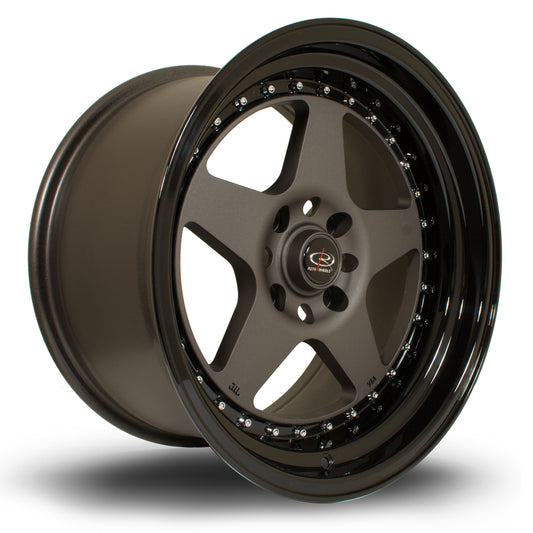 Rota Kyusha Alloy Wheels - 17x9.5 | 5x114 | ET0 | Flat Gunmetal/Gloss Black Lip