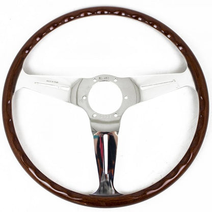 Nardi Classic Wood Steering Wheel 390mm with Polished Spokes (21mm Grip)