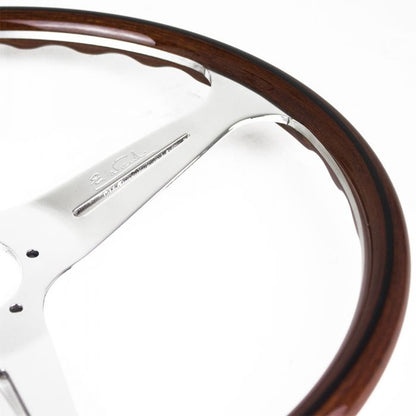 Nardi Classic Wood Steering Wheel 390mm with Polished Spokes (21mm Grip)