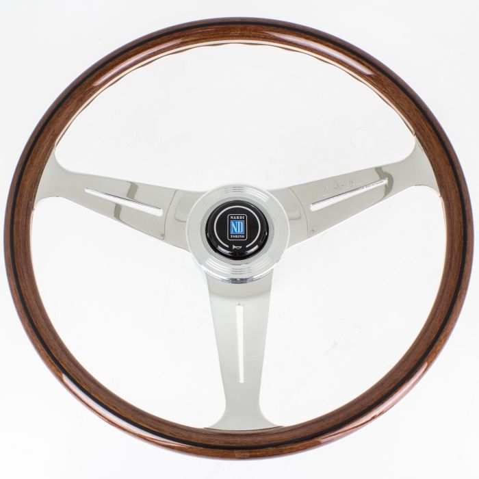 Nardi Classic Wood Steering Wheel 340mm with Polished Spokes