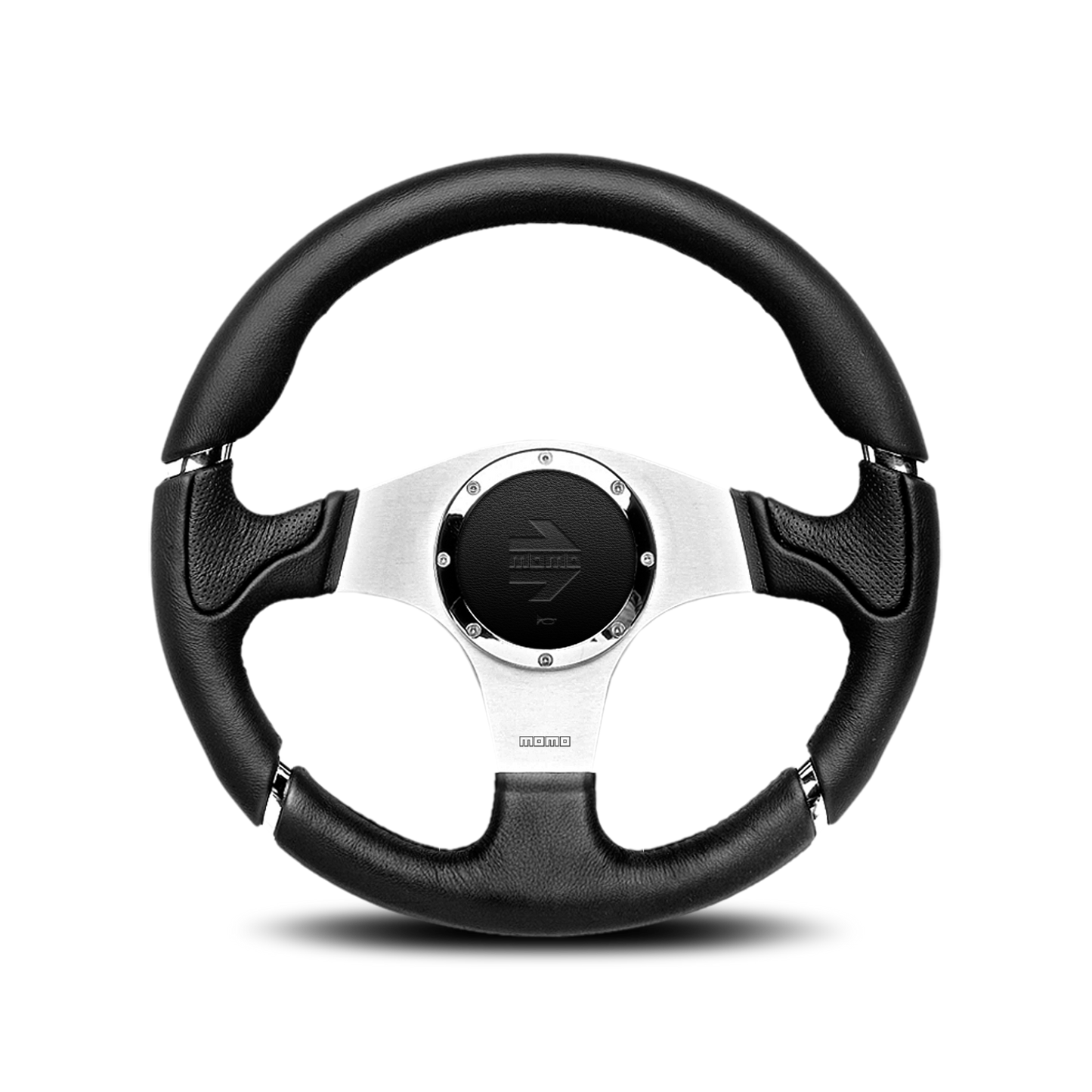 MOMO Millenium Steering Wheel - Black Leather 350mm