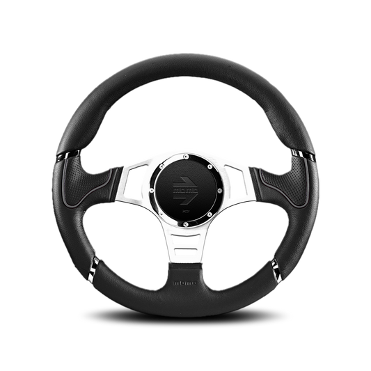 Momo Millenium Sport Steering Wheel - Black/Grey Profile 350mm
