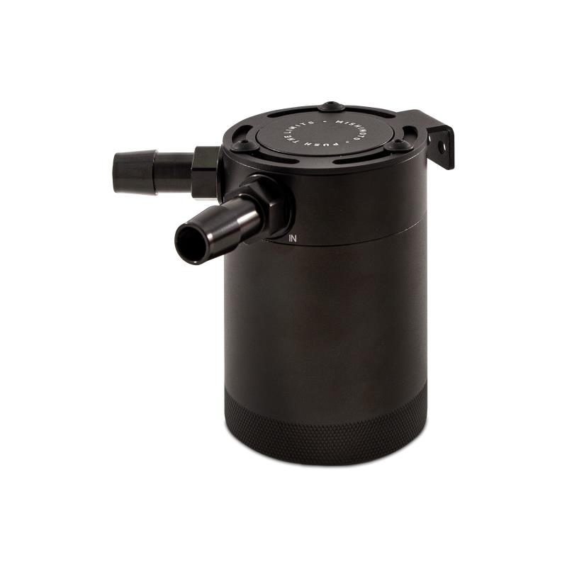 Mishimoto Universal Compact Baffled Oil Catch Can Kit 2-Port (Black)