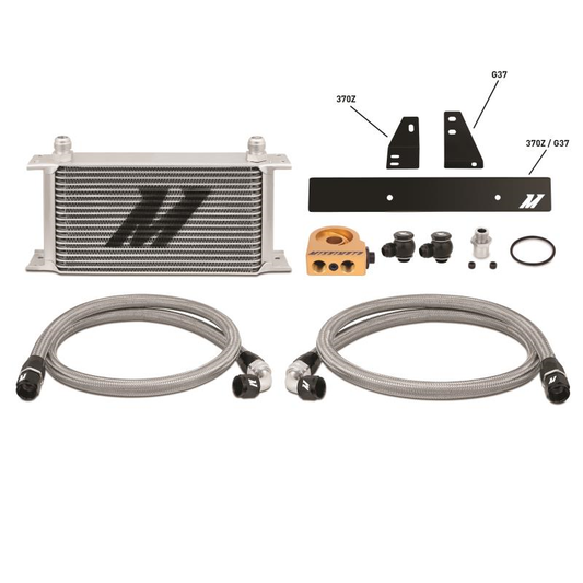Mishimoto Thermostatic Oil Cooler Kit (Silver) for Nissan 370Z (09+)