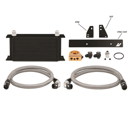 Mishimoto Thermostatic Oil Cooler Kit (Black) for Nissan 370Z (09+)