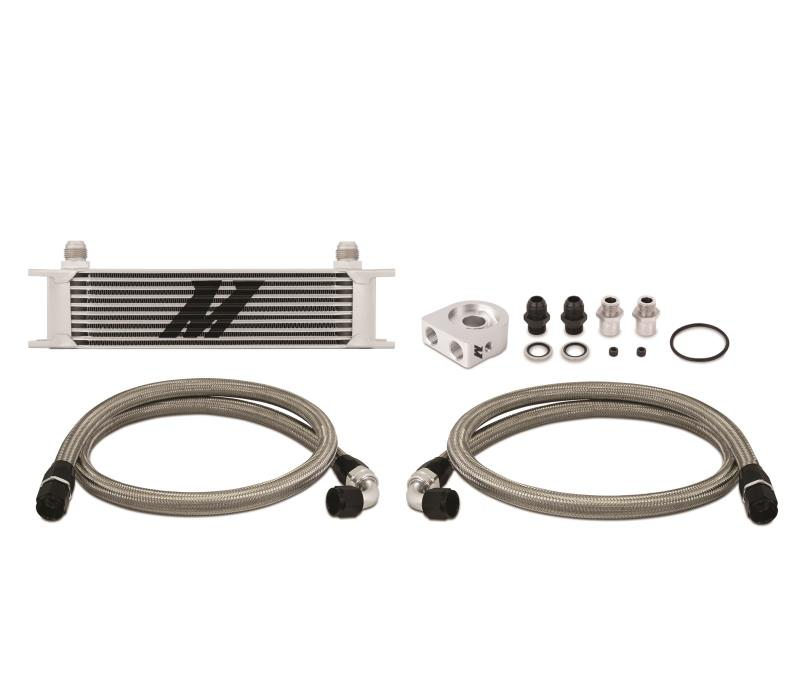 Mishimoto Universal 10 Row Thermostatic Oil Cooler Kit (Silver)