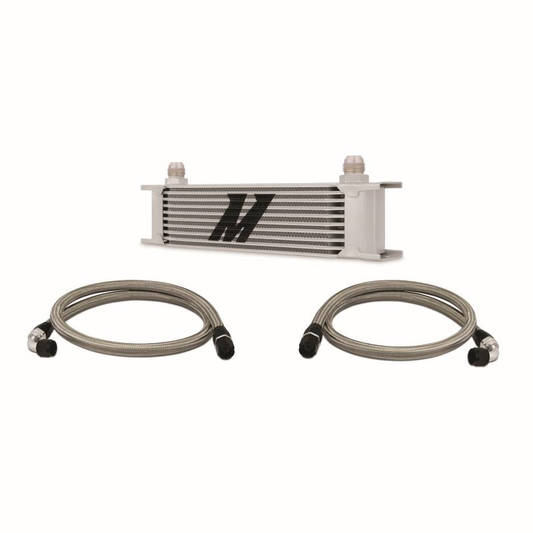 Mishimoto Universal 10 Row Thermostatic Oil Cooler Kit (Silver)