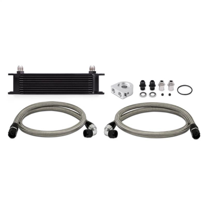 Mishimoto Universal 10 Row Thermostatic Oil Cooler Kit (Black)