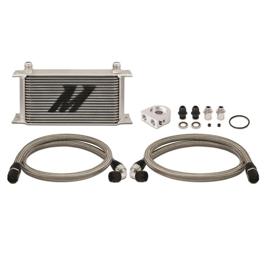 Mishimoto Universal 19 Row Thermostatic Oil Cooler Kit (Silver)