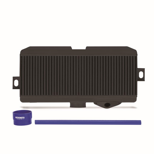 Mishimoto Top Mount Intercooler Black w/ Blue Hoses for Subaru Impreza WRX STI