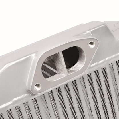 Mishimoto Top Mount Intercooler Silver w/ Blue Hoses for Subaru Impreza WRX STI