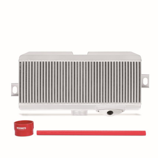 Mishimoto Top Mount Intercooler Silver w/ Red Hoses for Subaru Impreza WRX STI