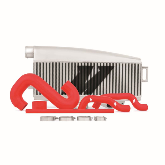 Mishimoto Top Mount Intercooler Silver/Red for Subaru Impreza WRX/STI 02-07