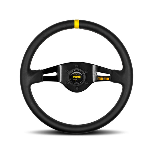 Momo Mod. 03 Steering Wheel - Black Spoke/Black Leather 350mm