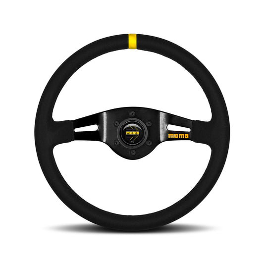 Momo Mod. 03 Steering Wheel - Black Spoke/Black Suede 350mm