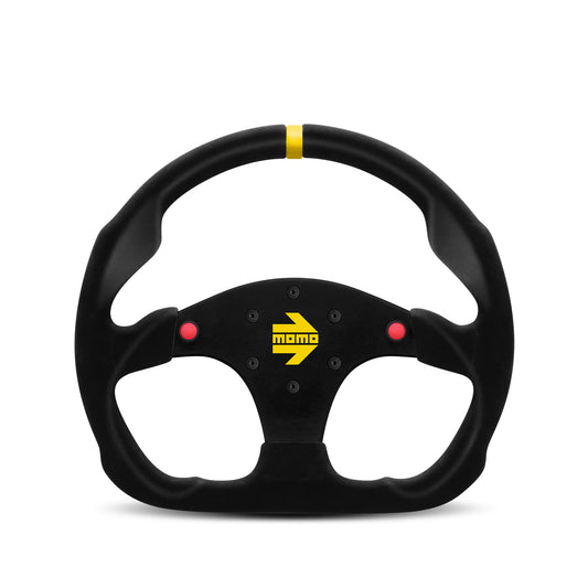 Momo Mod. 30 B Steering Wheel - Black Suede W/buttons 320mm