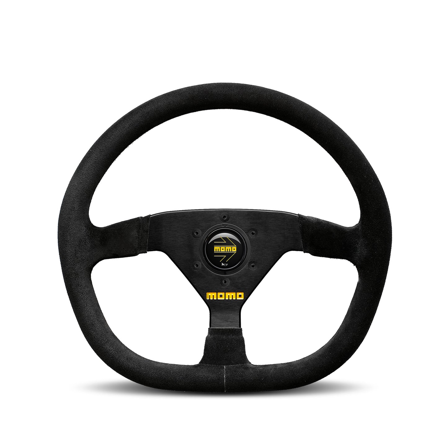 MOMO Mod. 88 Flat Bottom Steering Wheel - Black Suede 320mm