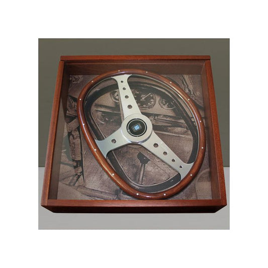Nardi Bisiluro Wood Steering Wheel 390mm with Satin Spokes (Incl. Display Case)