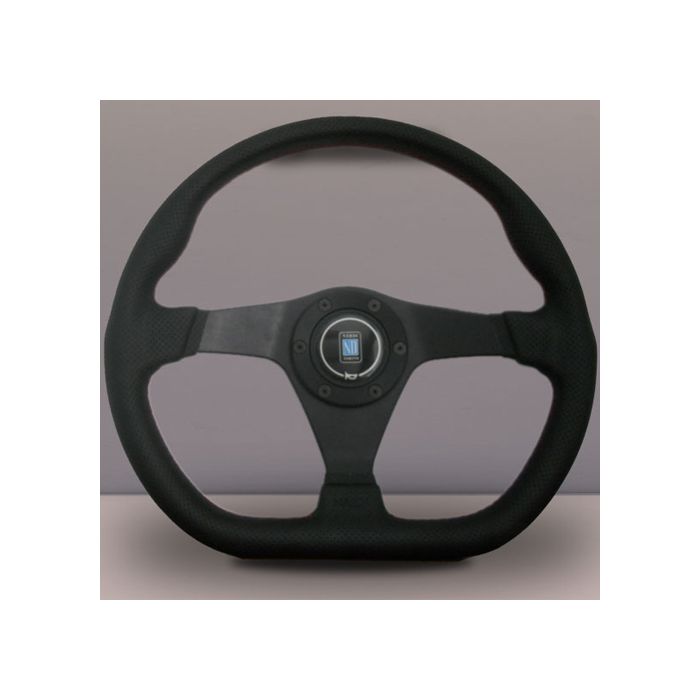 Nardi Gara Sport Leather Steering Wheel 350mm with Red Stitching and Black Spokes