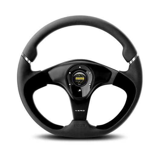 Momo Nero Steering Wheel - Black Leather/Suede 350mm