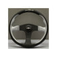 Personal Pole Position Black/Silver Leather Steering Wheel 330mm with Black Spokes