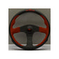 Personal Pole Position Black Leather/Red Suede Steering Wheel 350mm with Black Spokes