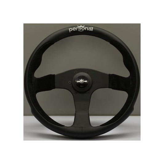 Personal Pole Position Leather/Suede Steering Wheel 350mm with Black Spokes