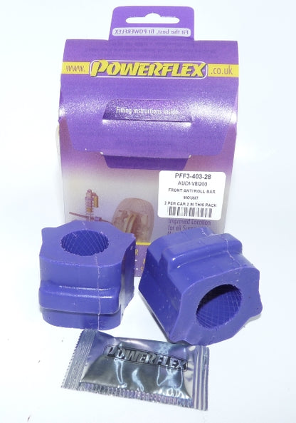 Powerflex Front Anti Roll Bar To Chassis 28mm for Audi V8 Type 44 & C4 (88-94)