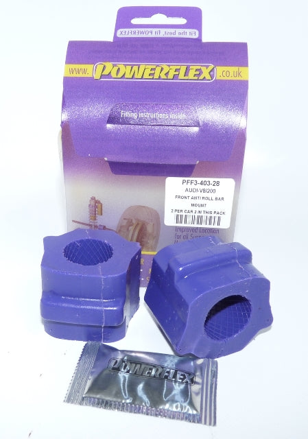 Powerflex Front Anti Roll Bar To Chassis 28mm for Audi V8 Type 44 & C4 (88-94)