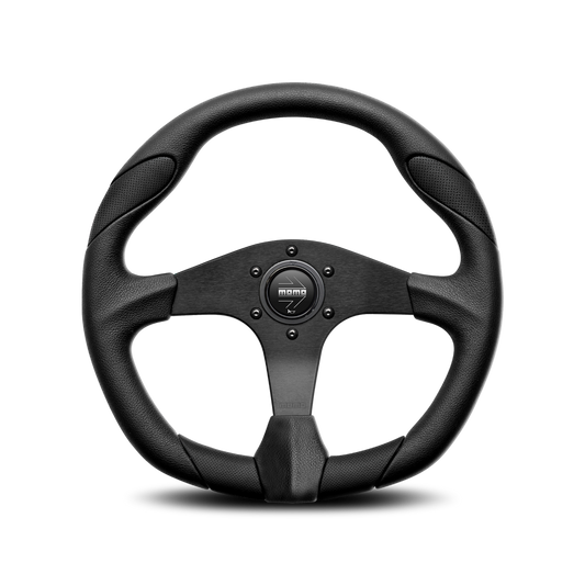 Momo Quark Steering Wheel - Black/Air Leather 350mm