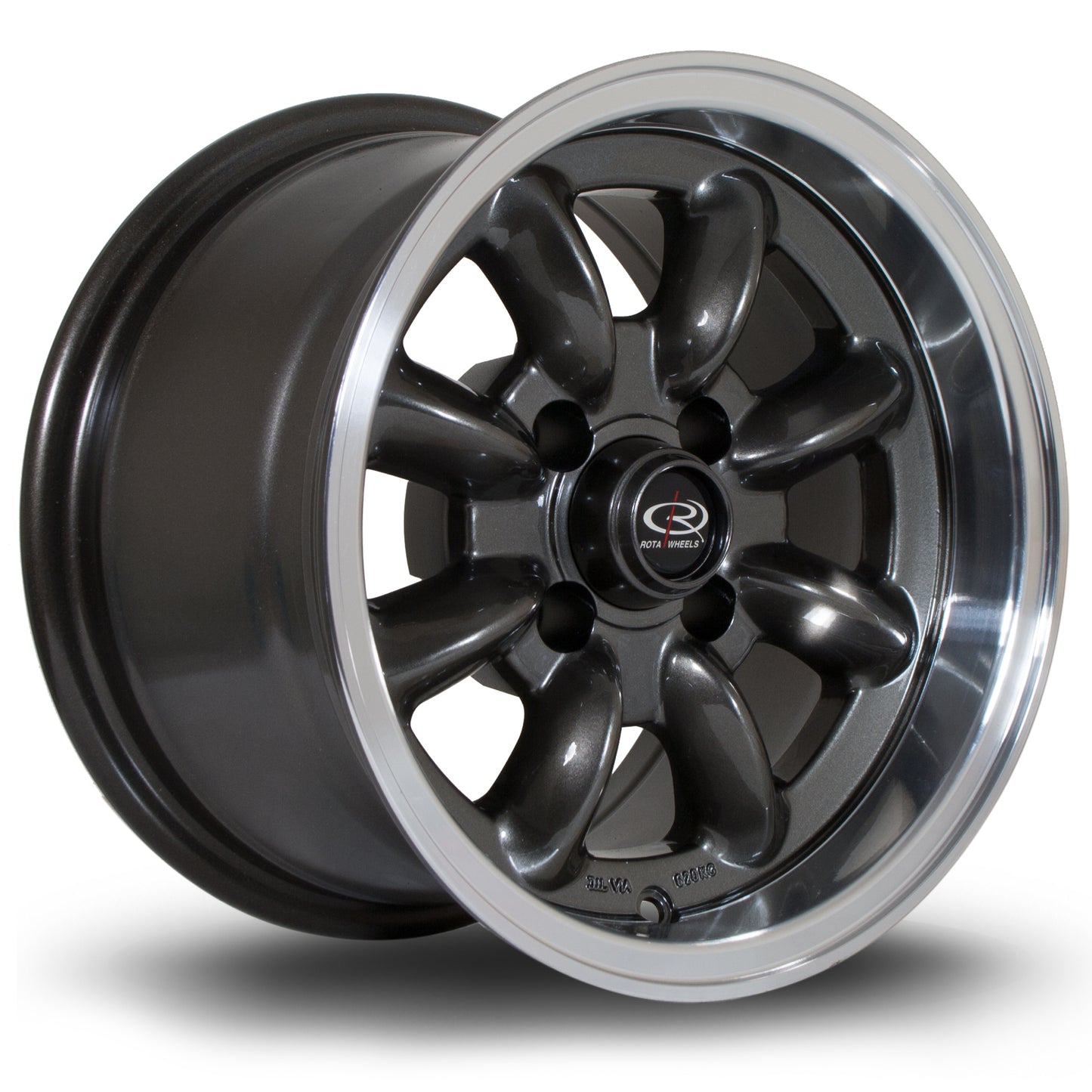 Rota RB Alloy Wheels - 13x8 | 4x100 | ET04 | Gunmetal/Polished Lip