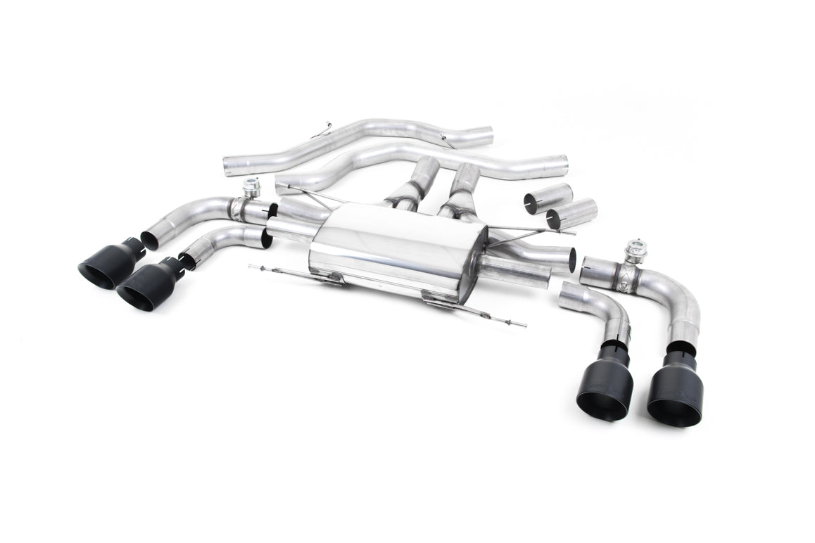 Milltek Front Pipe Back Valved Exhaust Cerakote for Alfa Giulia Quadrifoglio