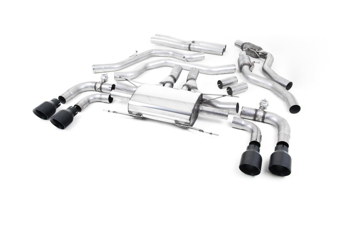 Milltek Cat Back Valved Exhaust Cerakote for Alfa Romeo Giulia Quadrifoglio