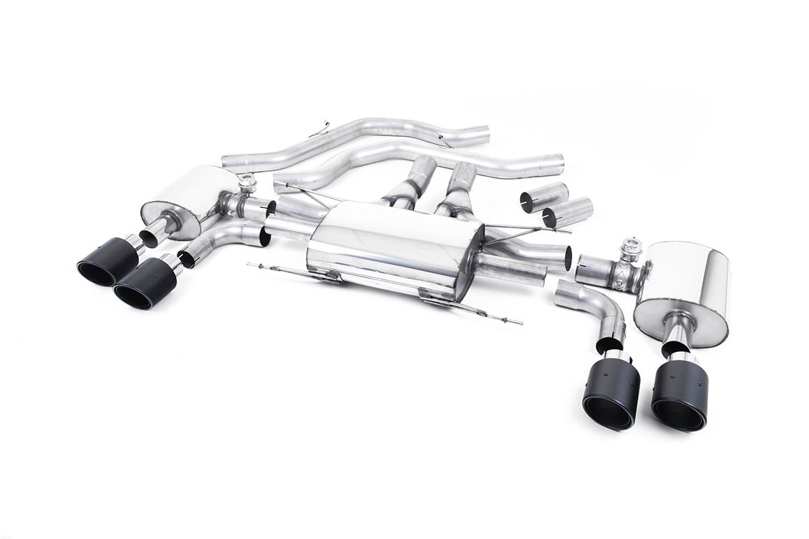 Milltek Front Pipe Back Exhaust Polished for Alfa Romeo Giulia Quadrifoglio (EC)